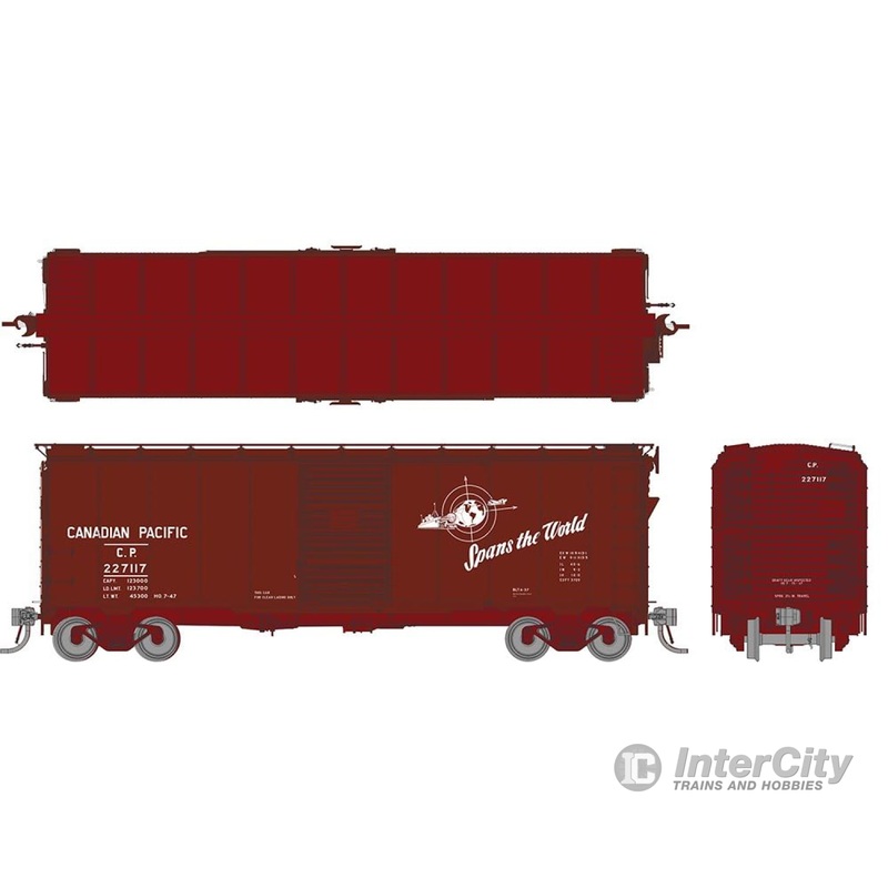 Rapido 183001A HO 1937 AAR 40' Boxcar: CPR - Spans the World: Single Car