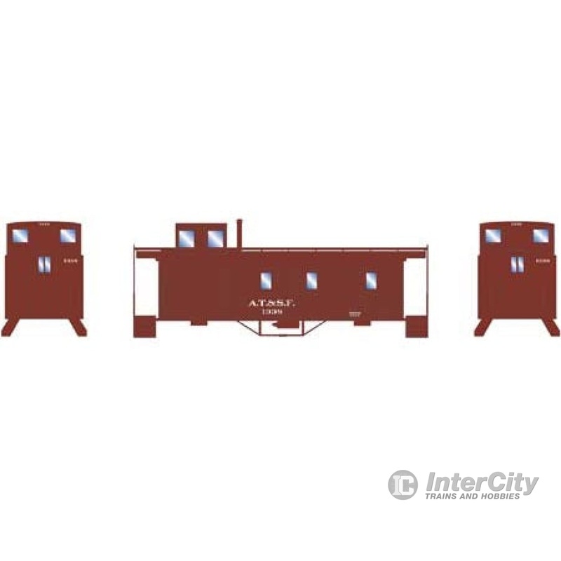 Athearn ATH14467 N 3-Window Wood cabooses ATSF Wood Side Caboose 1339