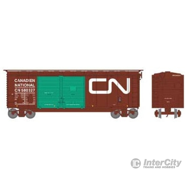 Athearn ATH16060 HO 40 Foot Steel Double Door Box Car 40' Double Door Box, Canadian National 580327