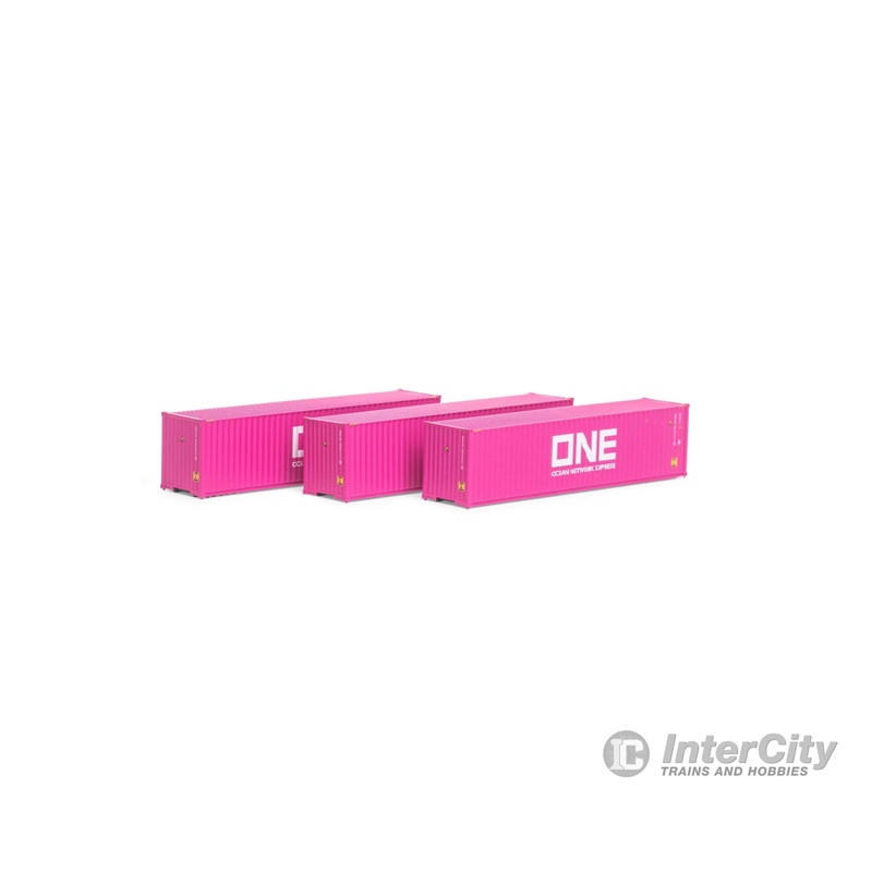 Athearn N 17434 Athearn ATH17434 40' Corrugated HC Container ONE #1 (3) N Scale