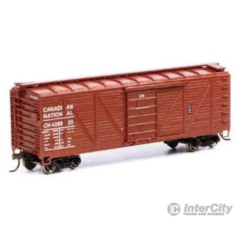 Athearn RND2885 HO 40 Foot Box Car with Youngstown Door Canadian National Upgraded Single Sheathed Box Car. CN 428820