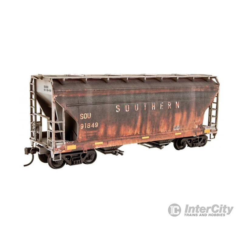 Micro Trains 2200-002 HO Scale Grit N' Grime Series - NS/Ex-Southern 2 Bay Covered Hopper Weathered (KIT)