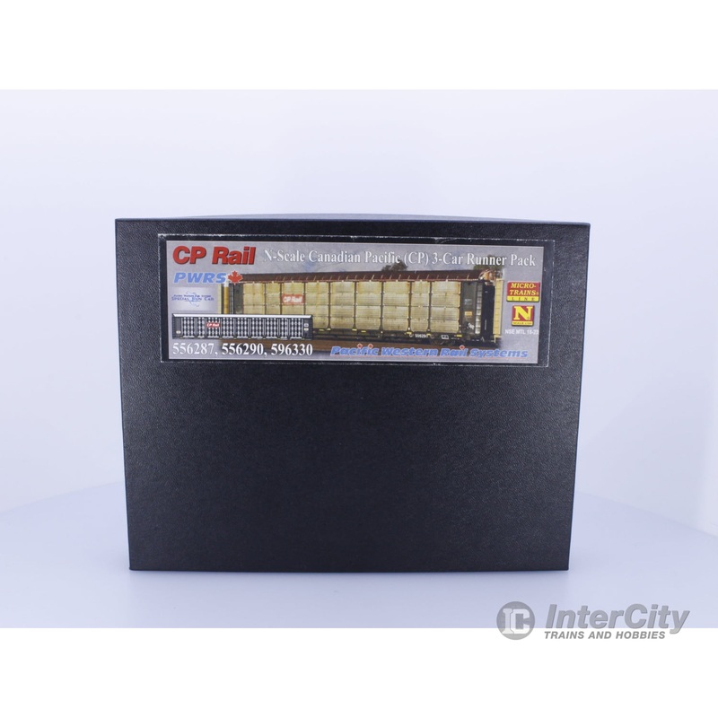 Micro Trains 489-11190003 N Car Carrier 3 Pack Weathered PWRS Special Run Canadian Pacific (CP) 556287/556290/596330