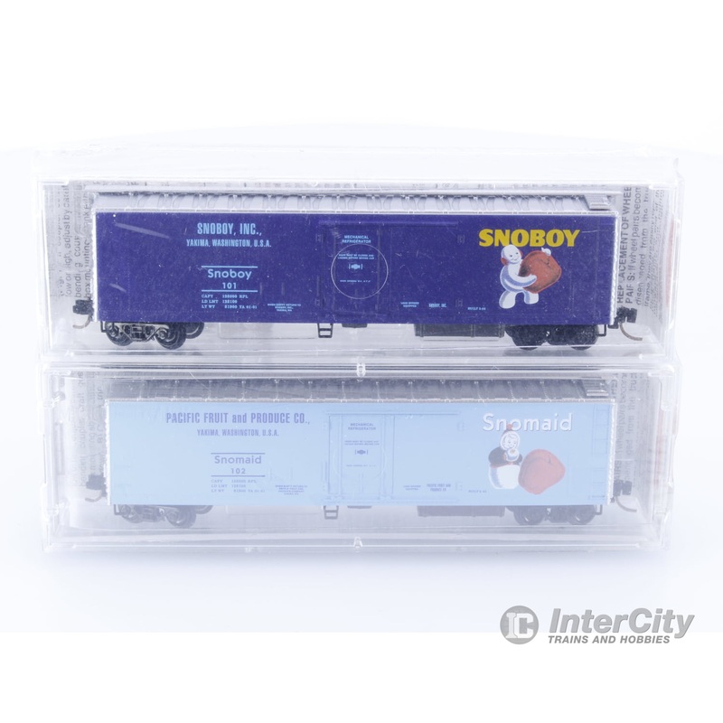 Micro Trains 69110 69120 N Snoboy & Snomaid 2-Pack 51' 3-3/4" Rivet Side Mechanical Reefer 101/102
