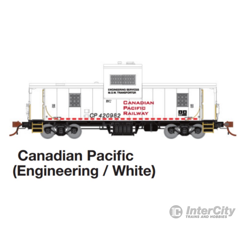 Rapido HO 110133 CP Angus Shops Caboose - Ready to Run -- Canadian Pacific 420982 (white, red, Engineering Dept.)