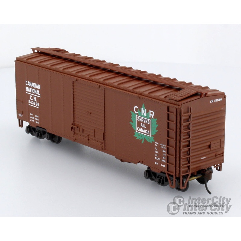 Trains Canada HO Scale CN Canadian National 40' Box Car with Maple Leaf 'Serves all Canada' Logo
