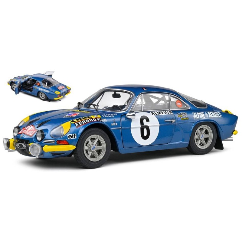 SCALE MODEL COMPATIBLE WITH ALPINE A110 1600S N.6 RALLY MONTECARLO 1972 CANDRUET-PAGANI (NIGHT) 1:18 SOLID SL1804207