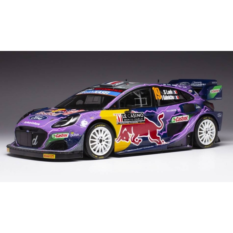 SCALE MODEL COMPATIBLE WITH FORD PUMA RALLY1 N.19 WINN.RALLY MONTE CARLO 2022 LOEB/GALMICHE 1:18 IXO MODEL 18RMC110