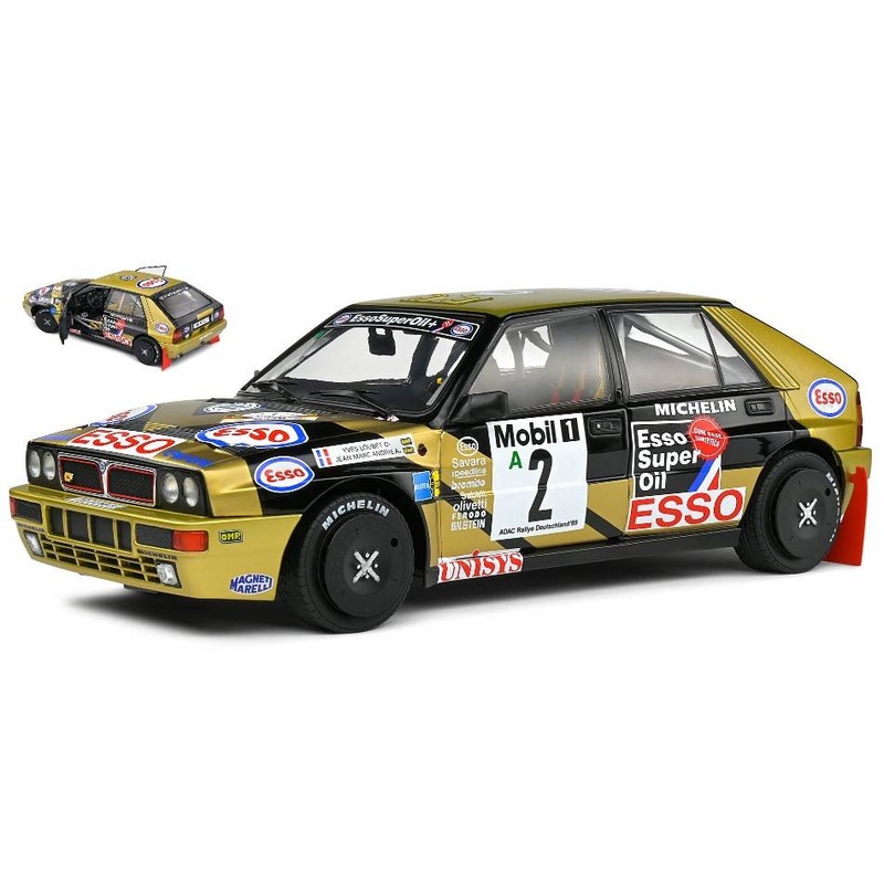 SCALE MODEL COMPATIBLE WITH LANCIA DELTA HF INTEG.N.2 ADAC RALLY DEUTSCHLAND 1989 LOUBET/ANDRIE 1:18 SOLID SL1807805