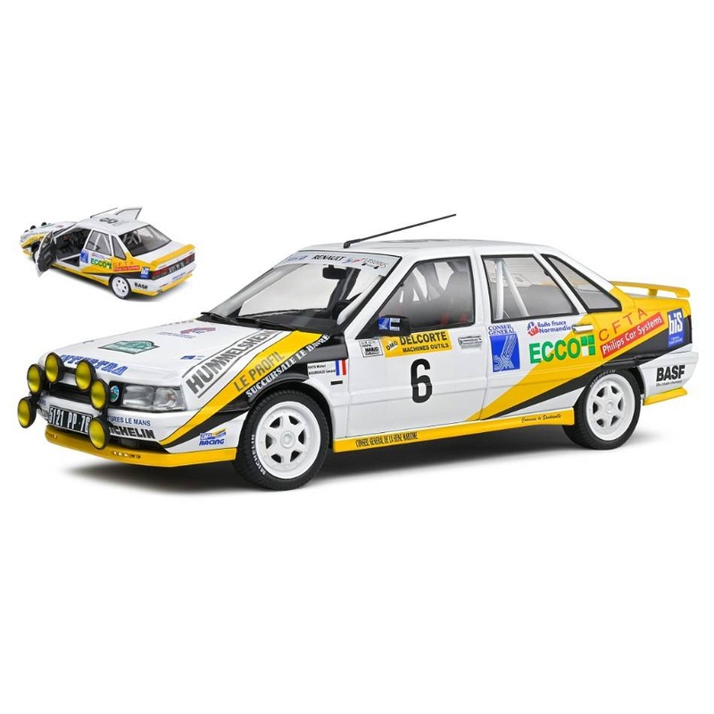 SCALE MODEL COMPATIBLE WITH RENAULT R21 TURBO MKII GR.A N.6 RALLY CHARLEMAGNE 1991 RATS/MENARD 1:18 SOLID SL1807704