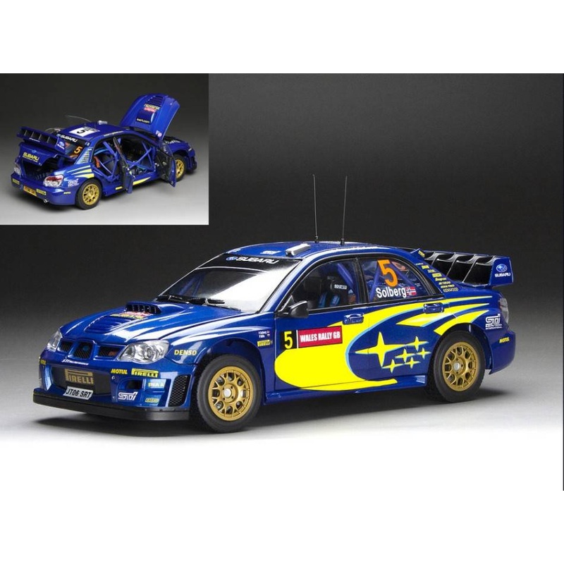 SCALE MODEL COMPATIBLE WITH SUBARU IMPREZA WRC06 N.5 3rd WALES RALLY GB 2006 SOLBERG-MILLS 1:18 SUNSTAR SS5580