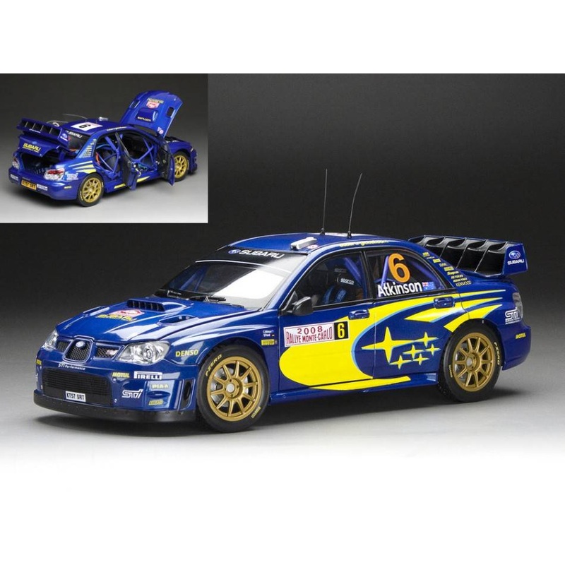 SCALE MODEL COMPATIBLE WITH SUBARU IMPREZA WRC07 N.6 3rd MONTE CARLO RALLY 2008 ATKINSON-PREVOT 1:18 SUNSTAR SS5581