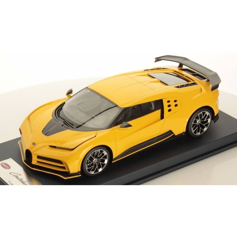 SCALE MODEL COMPATIBLE WITH BUGATTI CENTODIECI PRODUCTION VERSION YELLOW 1:18 LOOKSMART LS18025C