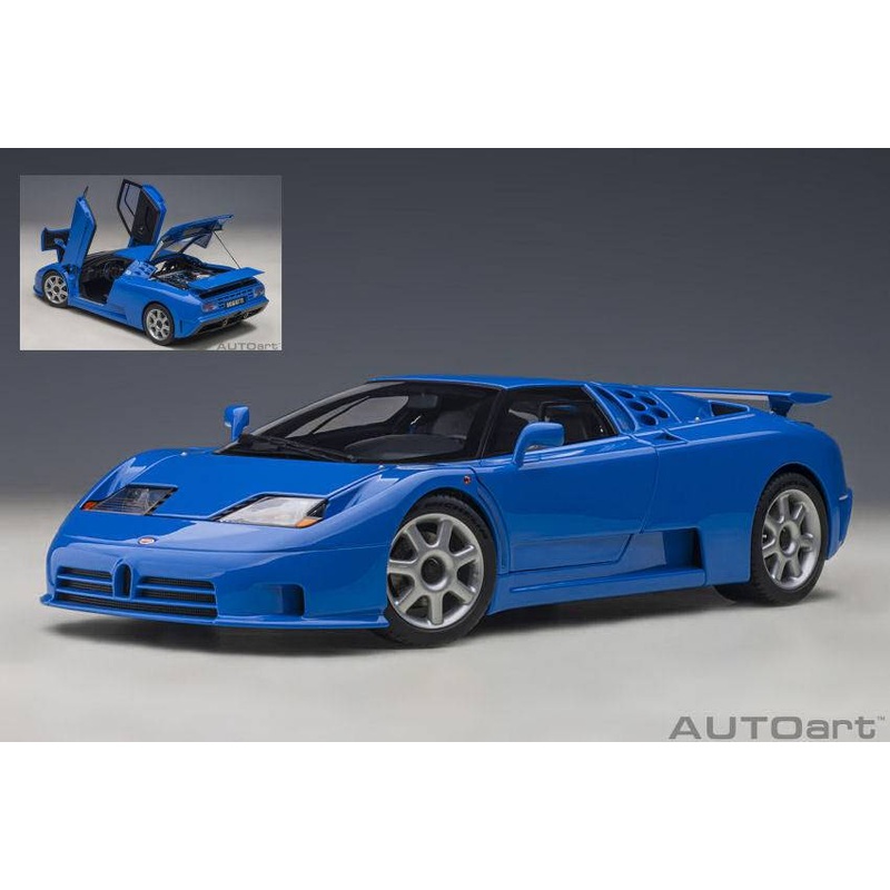 SCALE MODEL COMPATIBLE WITH BUGATTI EB 110 SS 1992 BLUE 1:18 AUTOART AA70917