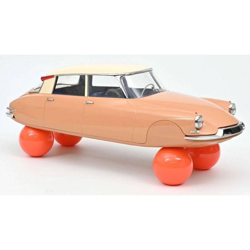 SCALE MODEL COMPATIBLE WITH CITROEN DS 19 SUR BALLONS 1959 ECAILLE BLONDE 1:12 NOREV NV121567
