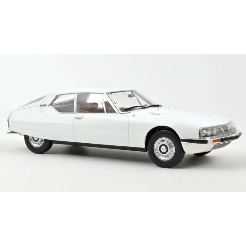 SCALE MODEL COMPATIBLE WITH CITROEN SM 1970 WHITE GENOVA PRESENTATION 1:12 NOREV NV121701