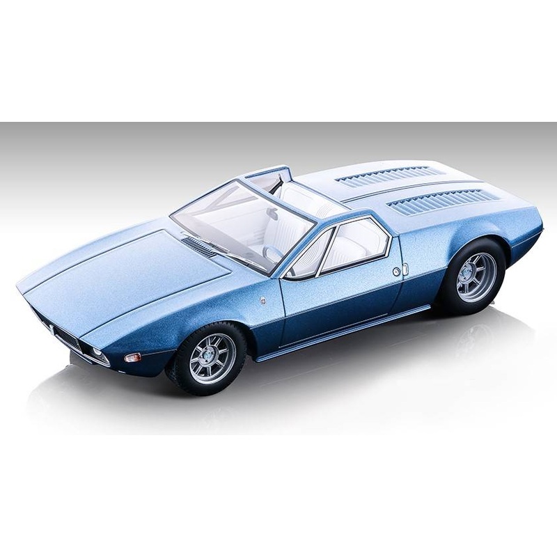 SCALE MODEL COMPATIBLE WITH DE TOMASO MANGUSTA SPYDER 1966 MET.LIGHT BLUE 1:18 TECNOMODEL TMD18269D
