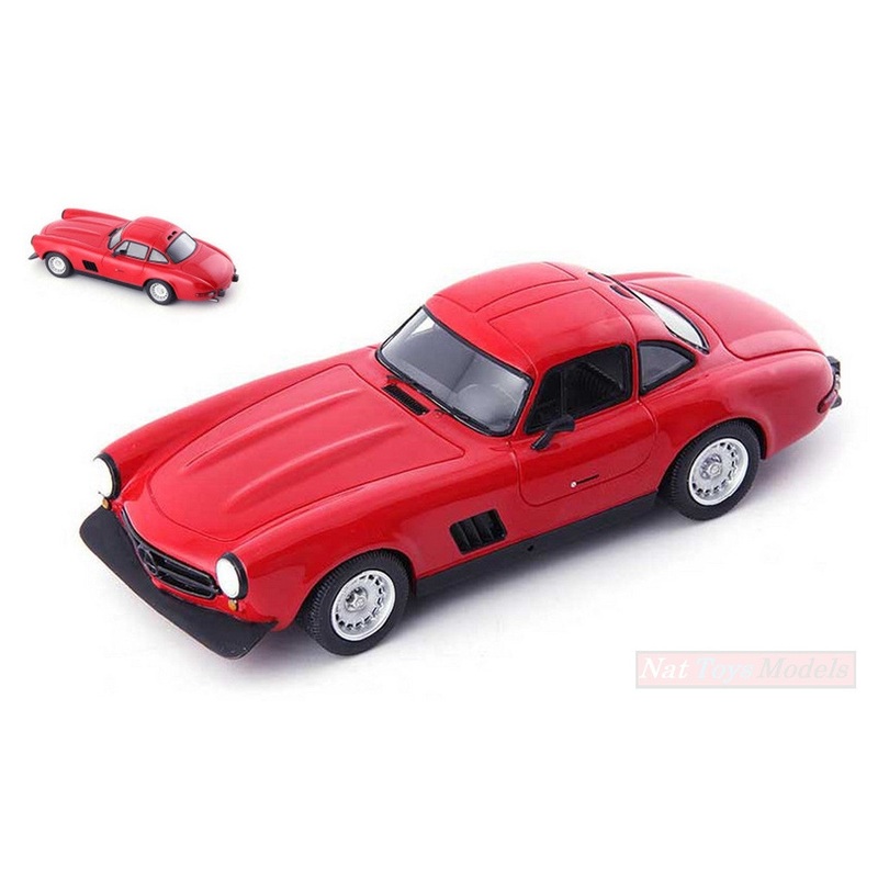 SCALE MODEL COMPATIBLE WITH MERCEDES 300 SL GULLWING AMG 1974 RED 1:43 AUTOCULT ATC90060