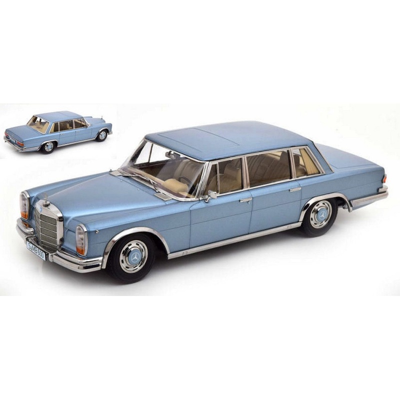SCALE MODEL COMPATIBLE WITH MERCEDES 600 SWB W100 1963 LIGHT BLUE METALLIC 1:18 KK SCALE KKDC180602