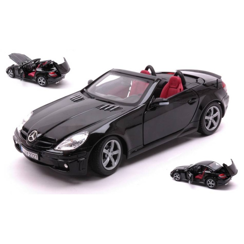 SCALE MODEL COMPATIBLE WITH MERCEDES BENZ SLK55 AMG 2002 BLACK 1:18 MOTORMAX MTM73162BK