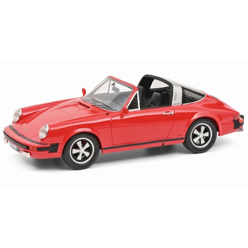 SCALE MODEL COMPATIBLE WITH PORSCHE 911 TARGA CABRIOLET 1977 RED 1:18 SCHUCO SH450048700