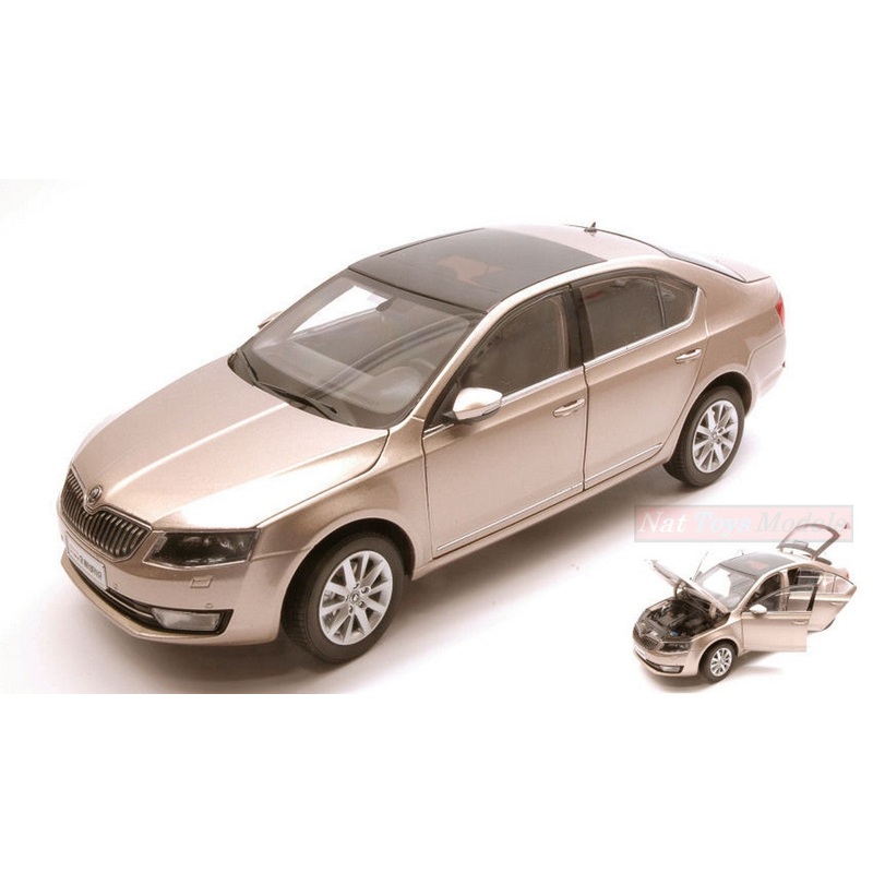 SCALE MODEL COMPATIBLE WITH SKODA OCTAVIA III 2014 GOLD METALLIC 1:18 ABREX AB18026YO