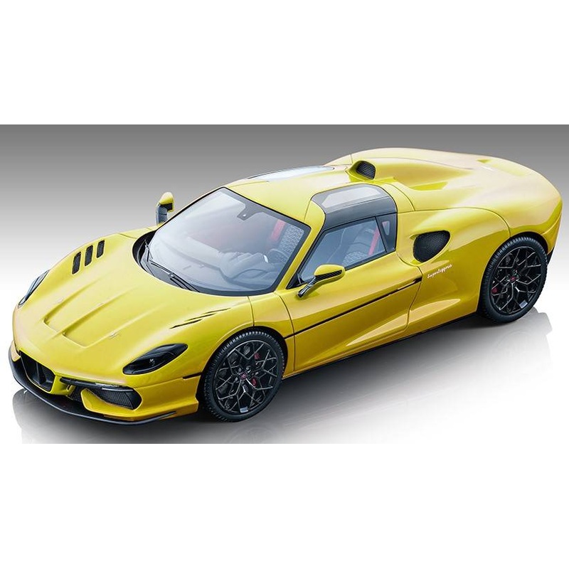 SCALE MODEL COMPATIBLE WITH TOURING SUPERLEGGERA ARESE RH95 2020 YELLOW 1:18 TECNOMODEL TMD18268F