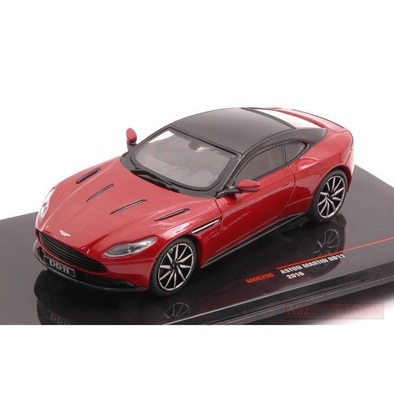 SCALE MODEL COMPATIBLE WITH ASTON MARTIN DB 11 2016 METALLIC RED 1:43 IXO MODEL MOC296