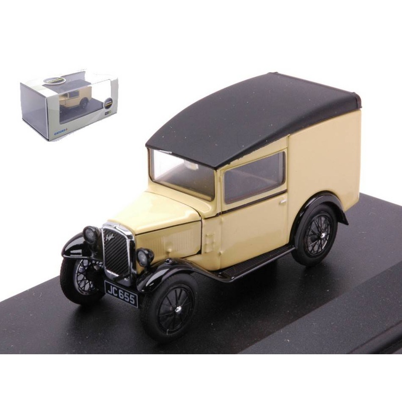 SCALE MODEL COMPATIBLE WITH AUSTIN SEVEN RN VAN PRIMROSE CREAM YELLOW 1:43 OXFORD OXFASV001