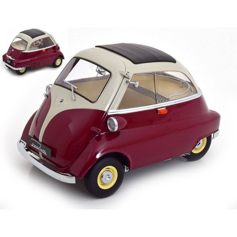 SCALE MODEL COMPATIBLE WITH BMW 250 ISETTA 1959 DARK RED/LIGHT GRAY 1:12 1:12 KK SCALE KKDC120045