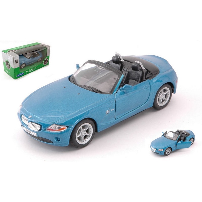 SCALE MODEL COMPATIBLE WITH BMW Z4 METALLIC BLUE SCALE 1:34-39 cm 11 WELLY WE39169B