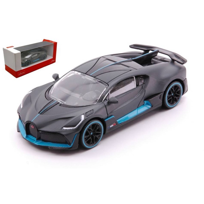 SCALE MODEL COMPATIBLE WITH BUGATTI DIVO GREY/BLUE 1:43 RASTAR RAT64000GY