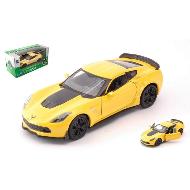 SCALE MODEL COMPATIBLE WITH CHEVROLET CORVETTE Z06 SCALE 1:34-39 cm 11 WELLY WE39169CH