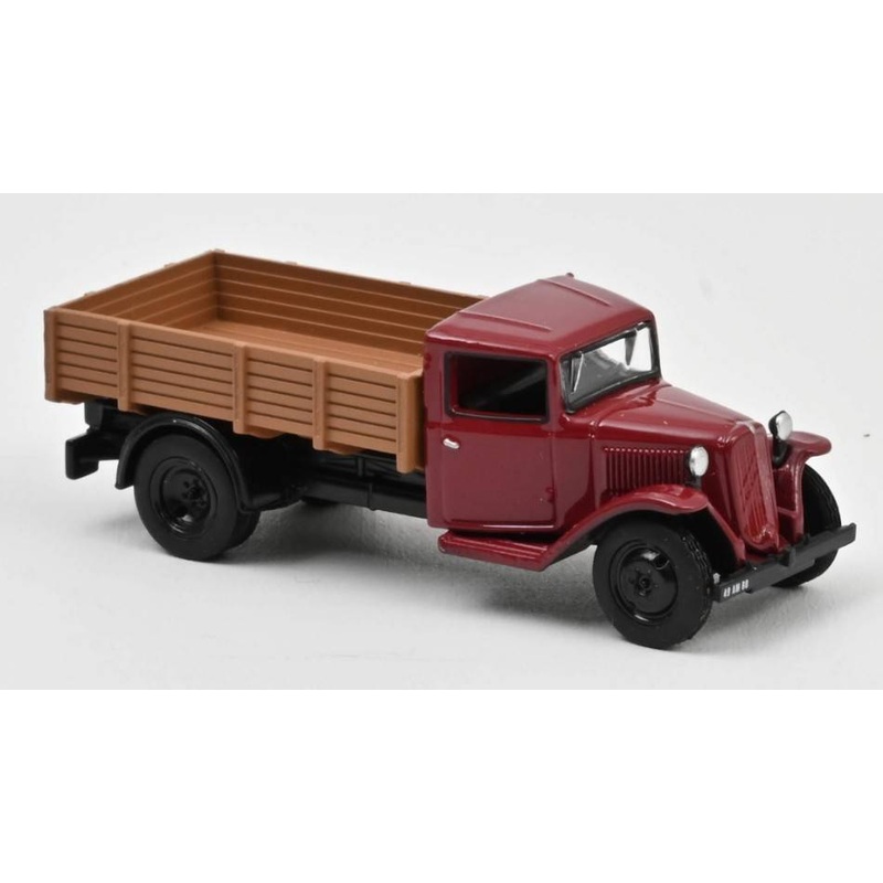 SCALE MODEL COMPATIBLE WITH CITROEN TYPE 23 1958 RED AND BROWN BED 1:87 NOREV NV159937