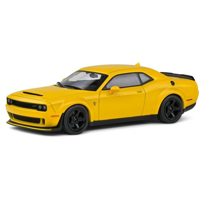 SCALE MODEL COMPATIBLE WITH DODGE CHALLENGER 2018 DEMON YELLOW 1:43 SOLID SL4310308