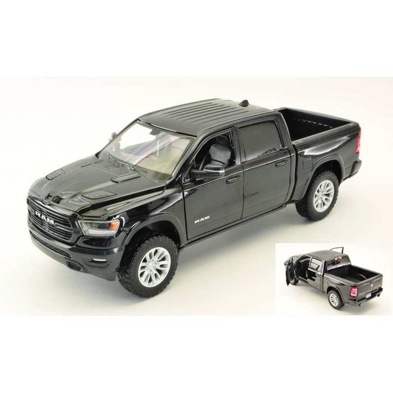 SCALE MODEL COMPATIBLE WITH DODGE RAM 1500 2019 BLACK 1:27 MOTORMAX MTM79357BK