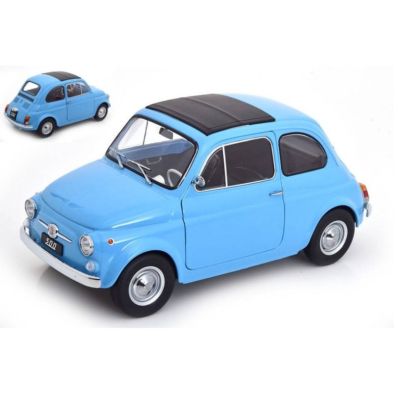 SCALE MODEL COMPATIBLE WITH FIAT 500 F 1968 LIGHTBLUE 1:12 KK SCALE KKDC120035