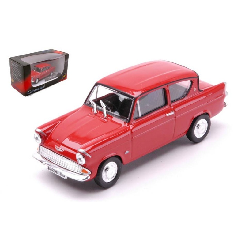 SCALE MODEL COMPATIBLE WITH FORD ANGLIA MKI RED 1:43 CARARAMA CACR040