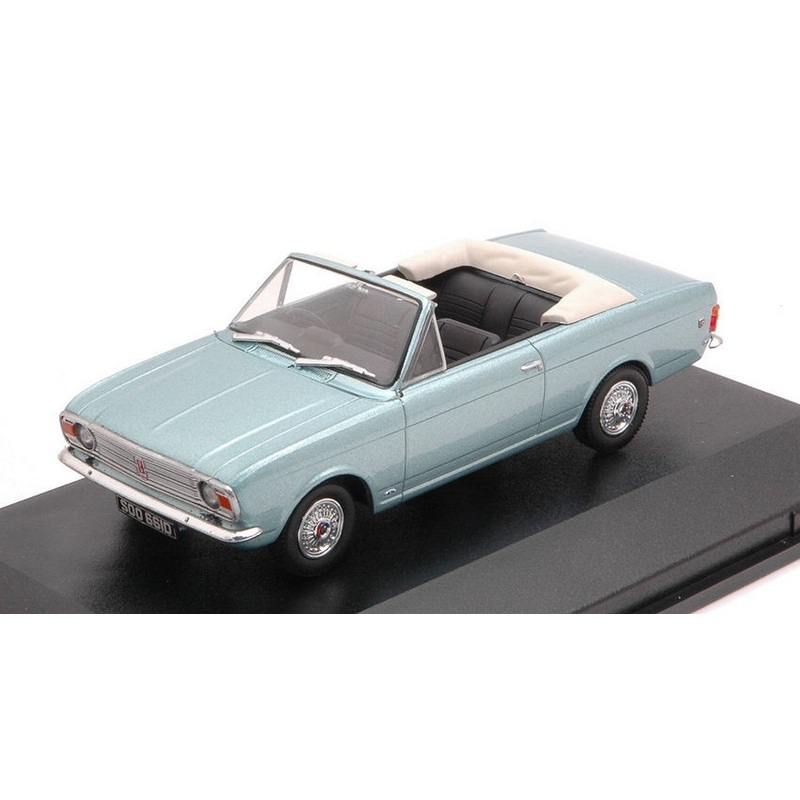 SCALE MODEL COMPATIBLE WITH FORD CORTINA MKII CRAYFORD CONVERTIBLE LIGHT BLUE CANOPY OPEN 1:43 OXFORD OXF43CCC001B
