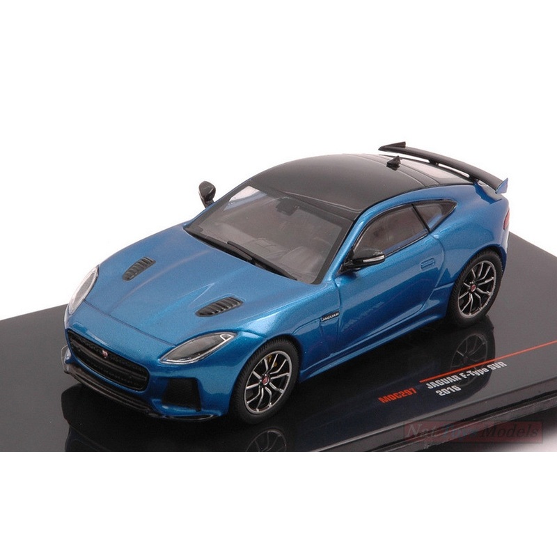 SCALE MODEL COMPATIBLE WITH JAGUAR F-TYPE SVR 2016 BLUE 1:43 IXO MODEL MOC297