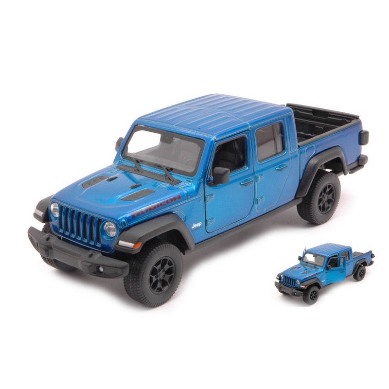 SCALE MODEL COMPATIBLE WITH JEEP GLADIATOR 2020 METALLIC BLUE 1:27 WELLY WE24103BL