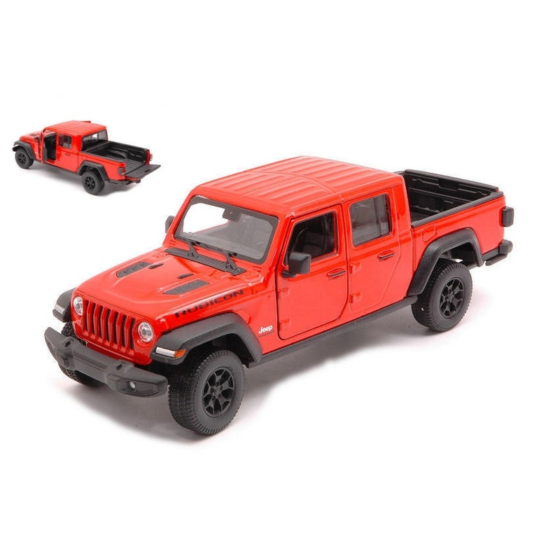 SCALE MODEL COMPATIBLE WITH JEEP GLADIATOR RUBICON 2020 ORANGE 1:27 WELLY WE24103OR