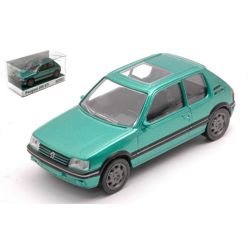 SCALE MODEL COMPATIBLE WITH PEUGEOT 205 GTI 1992 GREEN METALLIC 1:43 NOREV NV471717