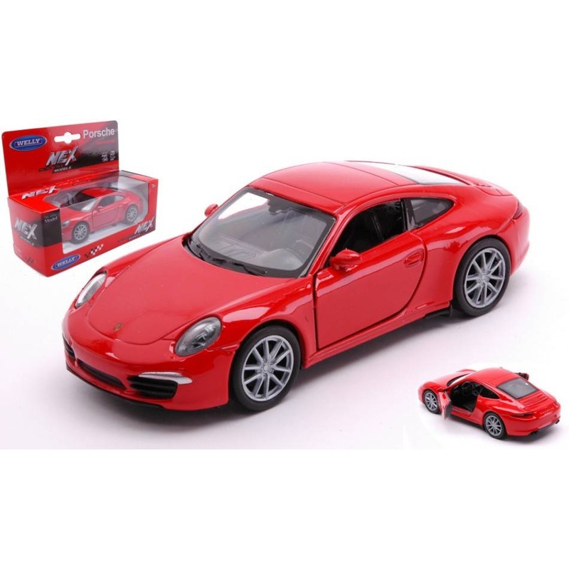 SCALE MODEL COMPATIBLE WITH PORSCHE 911 (991) CARRERA S RED 11 cm WELLY WE43661R