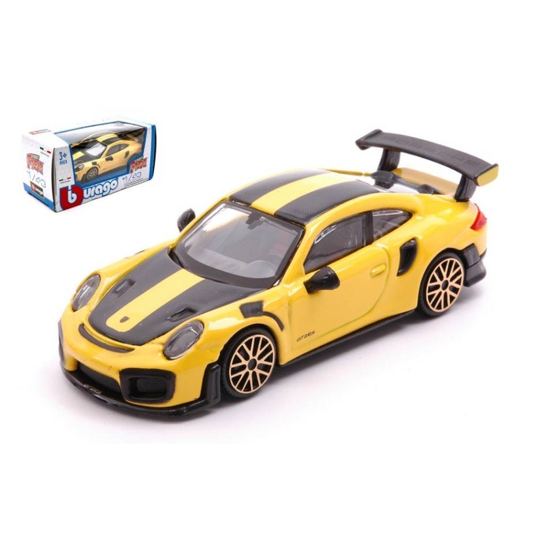 SCALE MODEL COMPATIBLE WITH PORSCHE 911 GT2 RS YELLOW 1:43 BURAGO BU30388Y