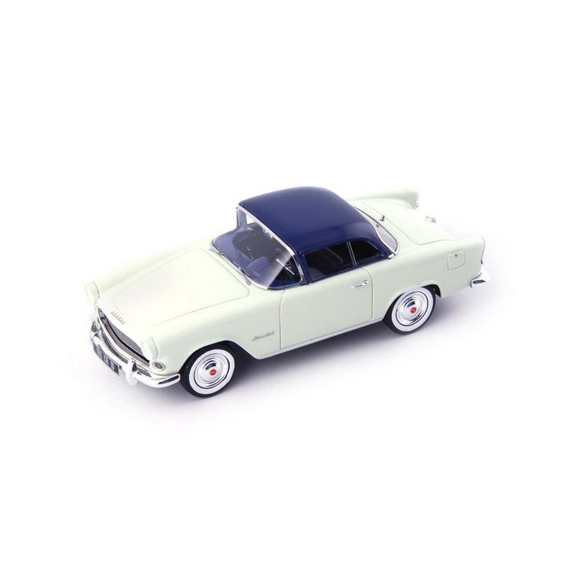 SCALE MODEL COMPATIBLE WITH SIMCA ARONDE PLEIN CIEL 1957 LIGHT GREEN-DARK BLUE 1:43 AUTOCULT ATC02024