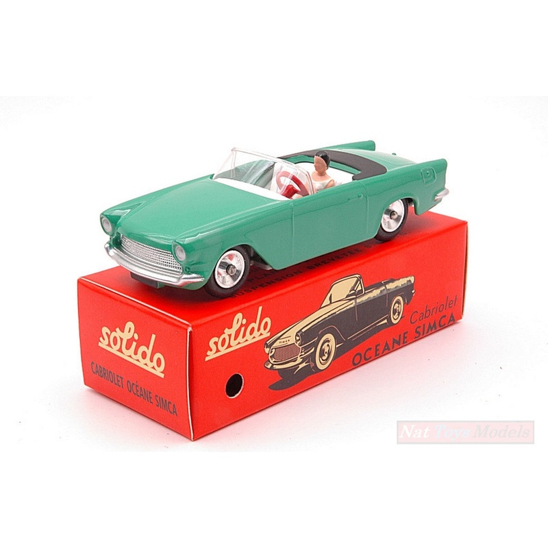 SCALE MODEL COMPATIBLE WITH SIMCA OCEANE CABRIOLET LIGHT GREEN CLUB SOLID 1:43 SOLID SL1001101