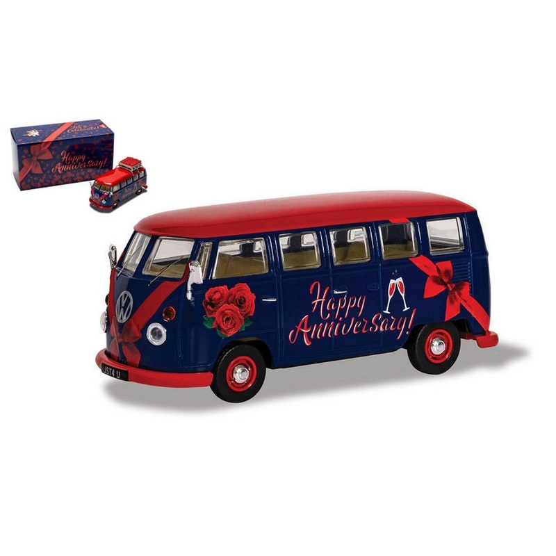 SCALE MODEL COMPATIBLE WITH VW CAMPER HAPPY ANNIVERSARY 1:43 CORGI CC02735