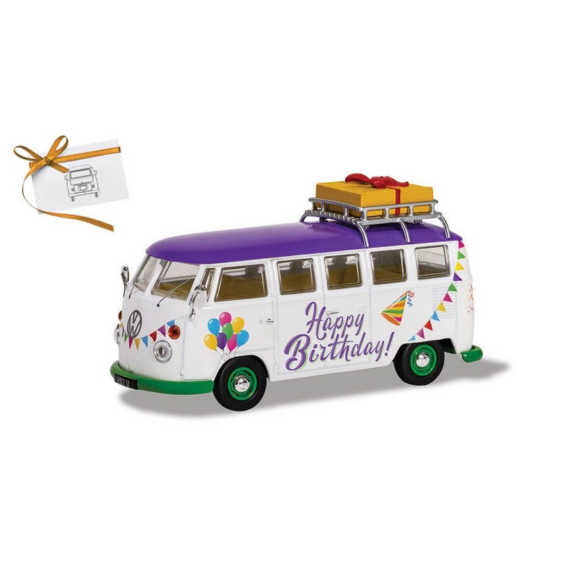 SCALE MODEL COMPATIBLE WITH VW CAMPER HAPPY BIRTHDAY 1:43 CORGI CC02734