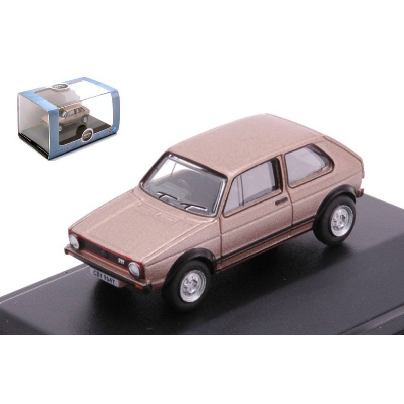 SCALE MODEL COMPATIBLE WITH VW GOLF GTI COPPER BROWN METALLIC 1:76 OXFORD OXF76GF006